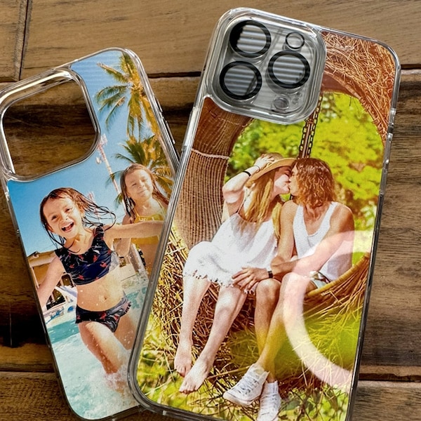 Op maat gemaakt fotohoesje voor iPhone – gepersonaliseerde fototelefoonhoes, gedrukt in de VS