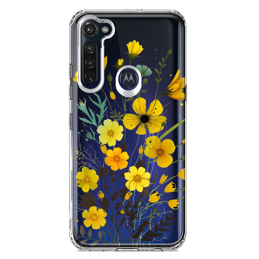 For Motorola Moto G Stylus Yellow Summer Flowers Floral Hybrid ...