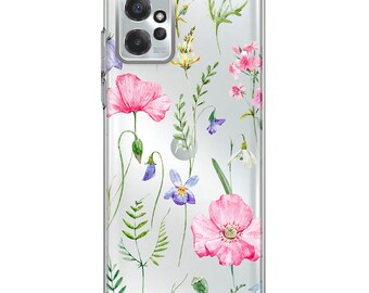 For Motorola Moto G Power 5G 2023 Spring Pastel Wild Flowers Summer Classy Elegant Beautiful Design Hybrid Protective Phone Case Cover