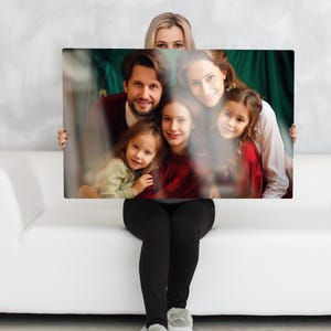 Impressões em metal personalizadas | Arte de parede com fotos em alumínio brilhante | Personalize com sua própria foto | Ótimo presente personalizado para família, amigos, mãe e pai
