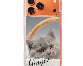 Funda personalizada para iPhone con foto de mascota - Funda personalizada para teléfono con perro, gato o cualquier otra mascota.