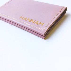Gepersonaliseerd leren kaarthouder / monogram Card Case / aangepaste lederen Business Card Holder
