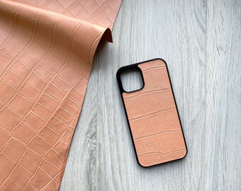 Personalised Crocodile Leather iPhone Case for iPhone 12 Pro Max, 12, 12 Pro, 12 Mini,X, Xr, 11, 11Pro, 11Pro Max, iPhone 8, Embossing Gift