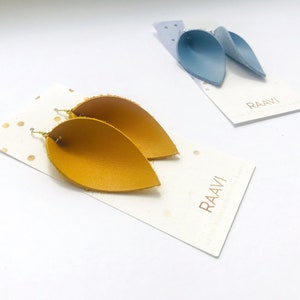 Leather Leaf Earrings / Leather Earrings