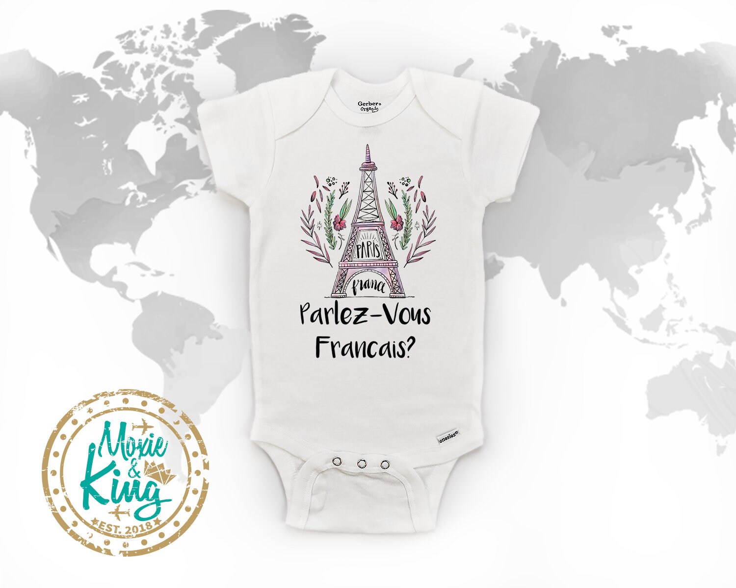Paris Baby Onesie® Travel Baby Outfit Eiffel Tower Baby Etsy