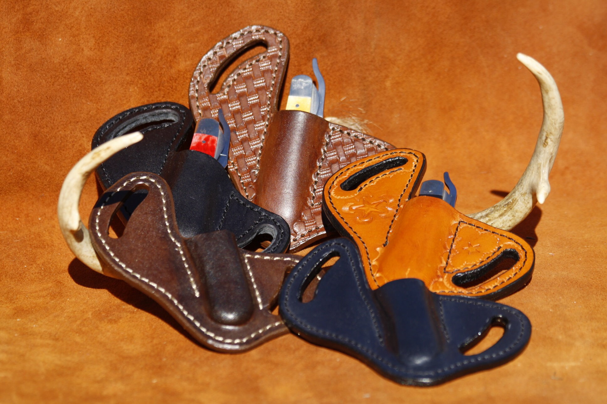 Leather pancake cross draw style sheath for Case Brand Etsy