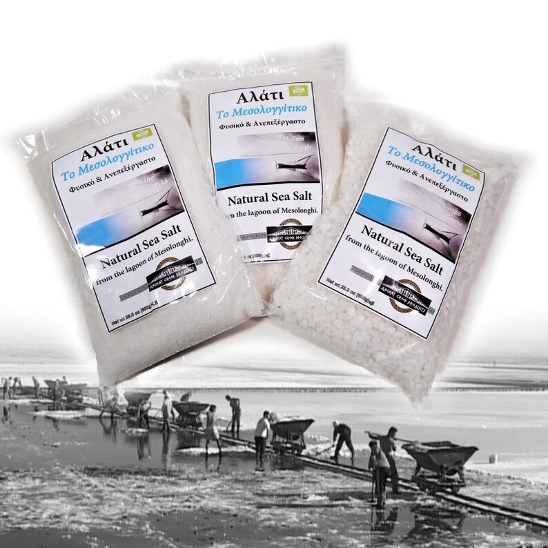 100 Natural Raw Sea Salt of Messolonghi Greece From ANCIENT GREEK