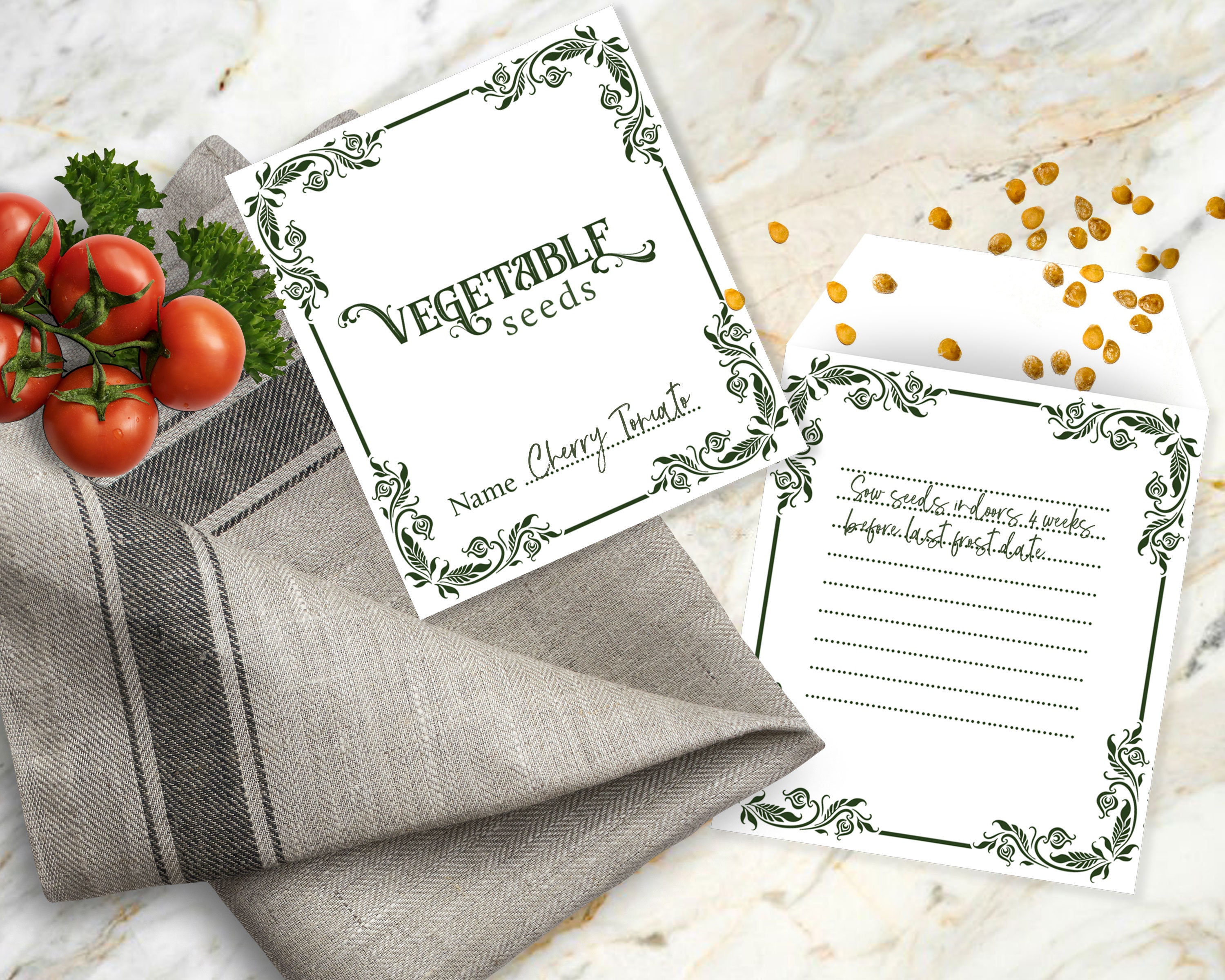 Printable Vegetable Seed Envelopes - Etsy