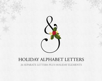 Conjunto de diseño de alfabeto navideño