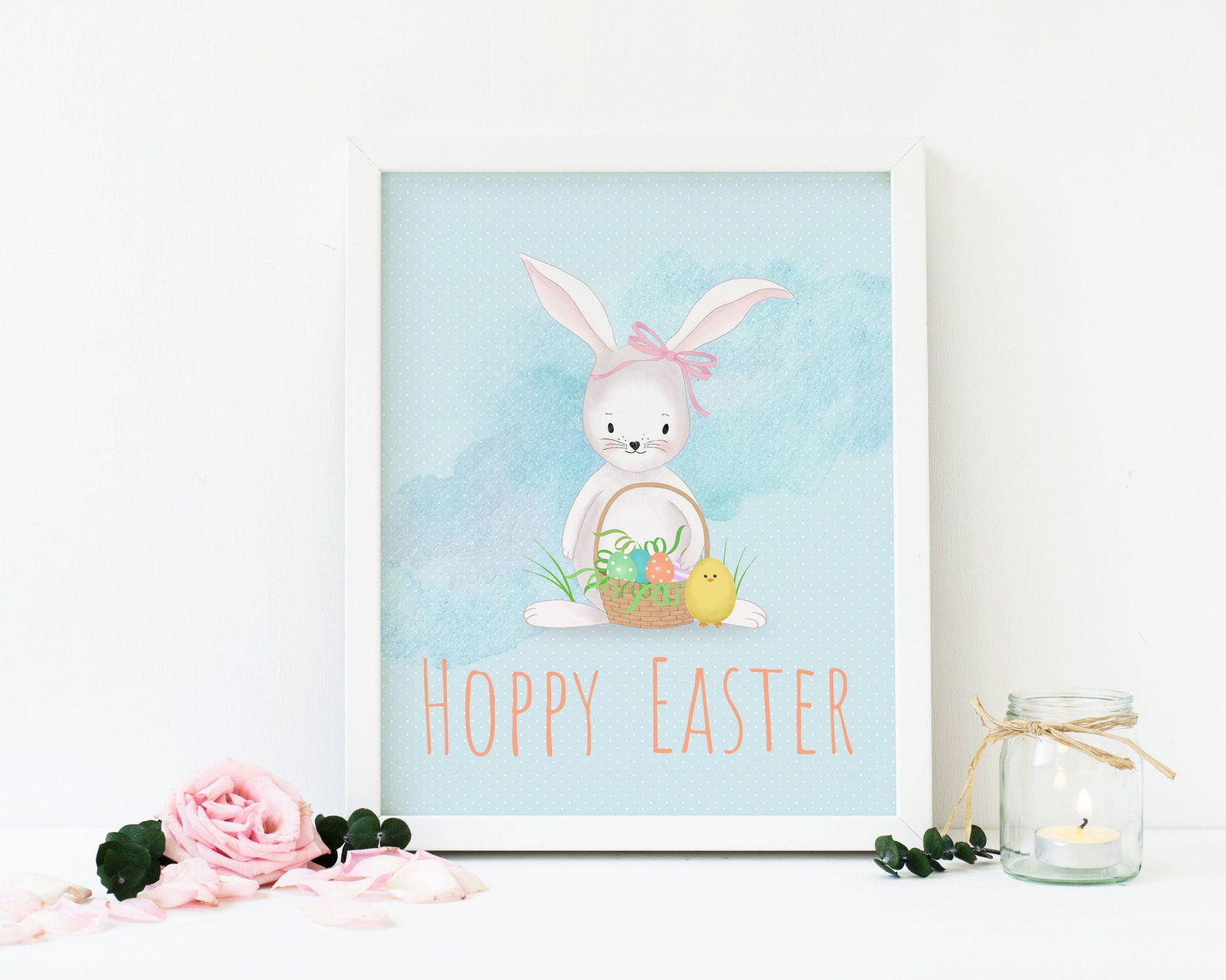 Easter Printable Easter Wall Art Easter Bunny Wall Art Etsy