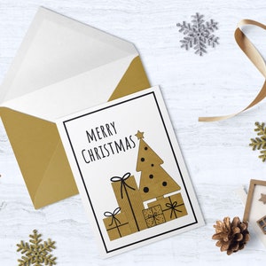 Christmas Printable Gold &amp; Black DIY Wall Art Christmas - Etsy