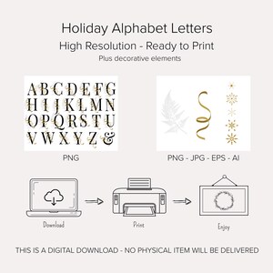 Holiday Snowflake Alphabet Letters, PNG Clipart (digital Download) - Etsy