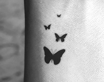 Tiny Butterfly Temporary Tattoo set of 3 - Etsy