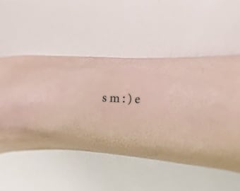 Sm:)e (Smile) Temporary Tattoo (Set of 3)