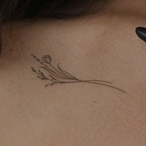 Flower Bouquet Temporary Tattoo (Set of 3)