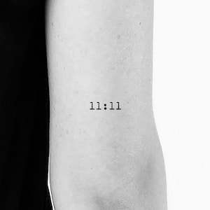 11:11 Angel Number Temporary Tattoo (Set of 3)