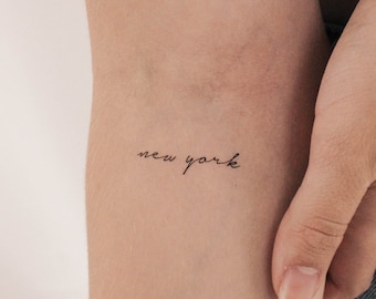New York City Tattoo アメリカ　刺青　洋書　英語　匿名配送 ニューヨーク テンポラリー タトゥー (3 枚セット) - Etsy 日本