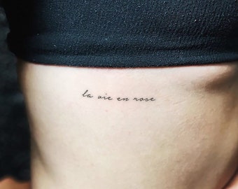 La Vie En Rose Temporary Tattoo (Set of 3)