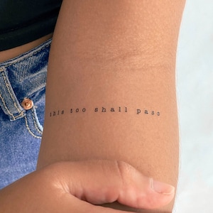 This Too Shall Pass Temporary Tattoo (Set of 3)