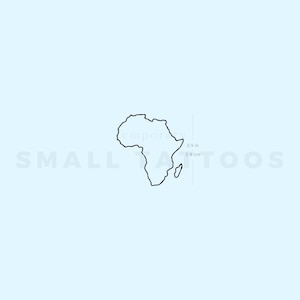 Tatuaje temporal del mapa de África (juego de 3)