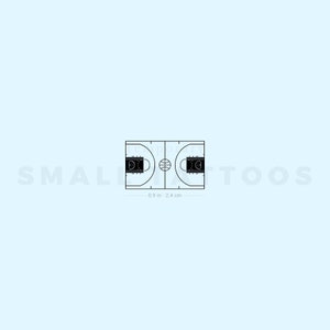 Basketball Court Temporary Tattoo (Set of 3)