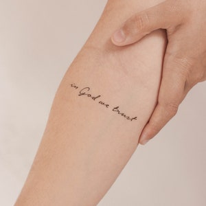 In God We Trust tatuaggio temporaneo (set di 3)