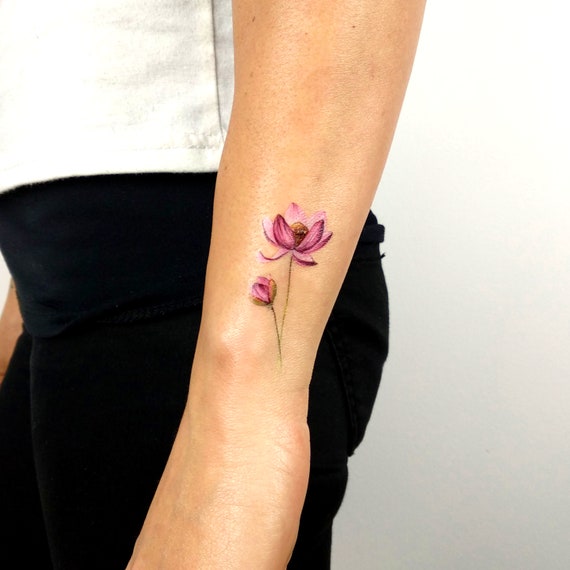 Lotus Flower Temporary Tattoo by Lena Fedchenko set of 3 - Etsy Lotus Flower Temporary Tattoo by Lena Fedchenko set of 3 - Etsy