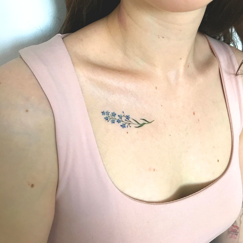 Vergissmeinnicht temporäre Tattoo von Lena Fedchenko 3er Set Etsy