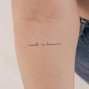 Im Himmel gemacht temporäre Tattoo (3er Set)
