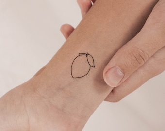 Tatuagem temporária de limão (conjunto de 3)