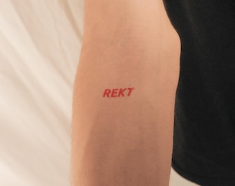 Tatuaggio temporaneo Rekt (set di 3)