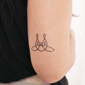 Tatuaggio temporaneo simbolo unità famiglia di cinque (set di 3)