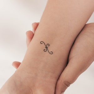 Tymczasowy tatuaż z symbolem zodiaku Ryby (zestaw 3 sztuk)