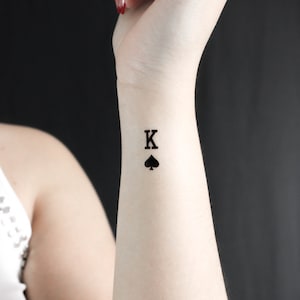 Tatouage temporaire roi de pique (lot de 3)
