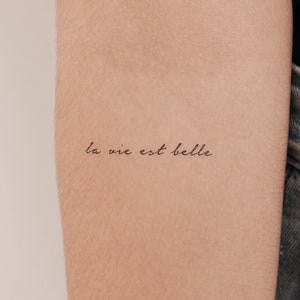 Tatuaggio temporaneo La Vie Est Belle (Set di 3)