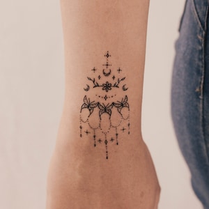 Ornamental Butterfly Temporary Tattoo (Set of 3)