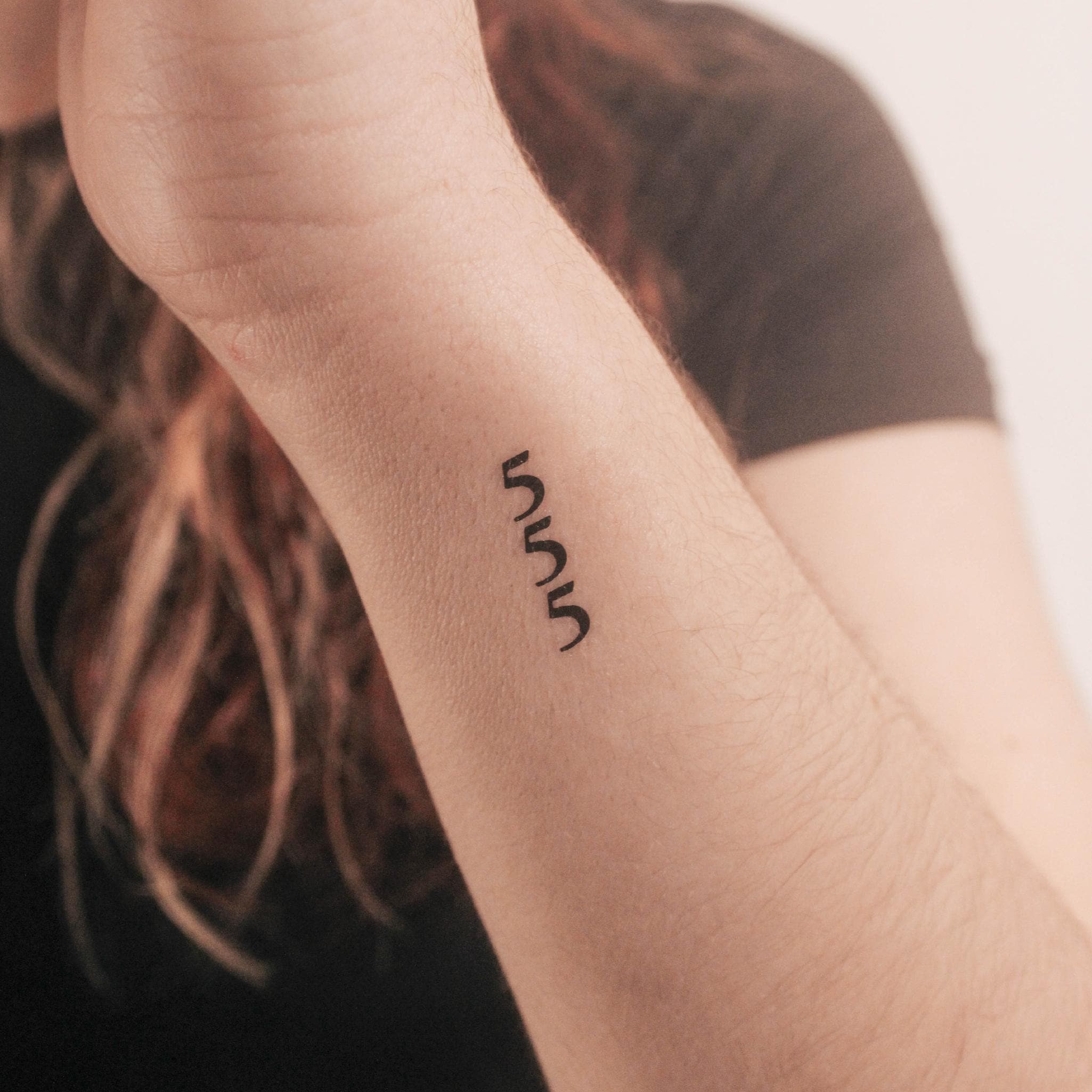 Vertical 555 Temporary Tattoo (set of 3) - Etsy