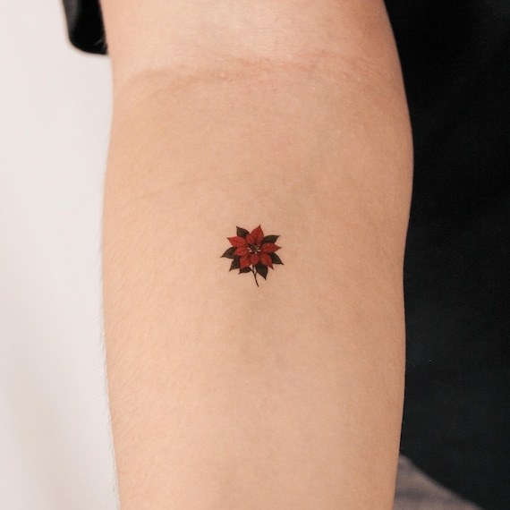 Weihnachtsstern temporres Tattoo (3er Set) - Etsy.de