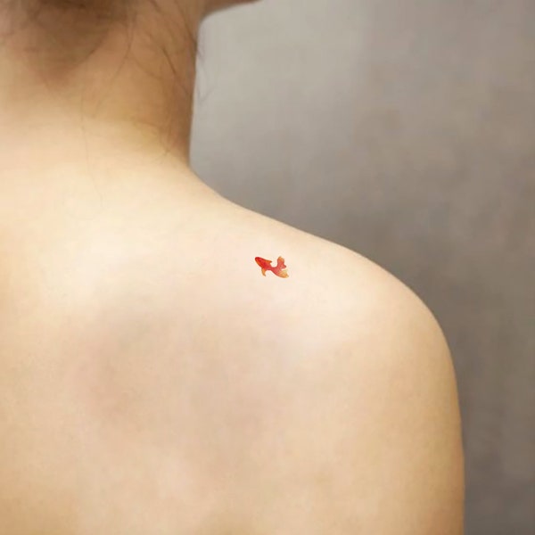 Small Goldfish Temporary Tattoo by Zihee (Set of 3)