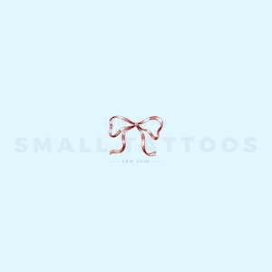 Red Ribbon Temporary Tattoo (Set of 3)