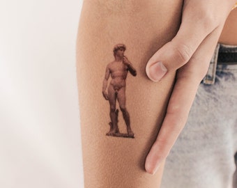 Michelangelo's David Temporary Tattoo (Set of 3)