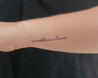 Tatuaje temporal de amor sin fin (juego de 3)