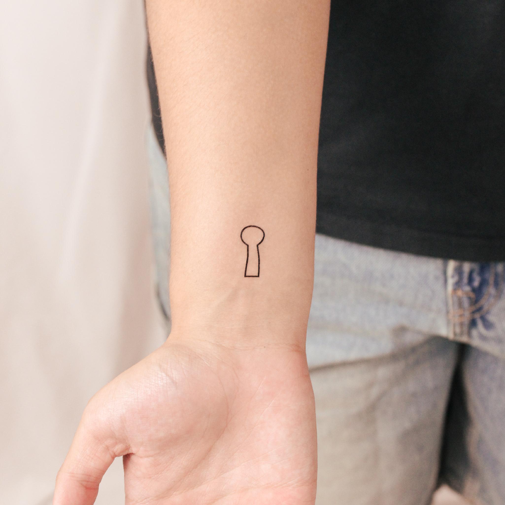 Schlüsselloch Umriss temporäres Tattoo (3er Set) - Etsy Schweiz, image size:2050x2050