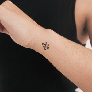 Tatuaggio Temporaneo Nodo Eterno Set di 3 immagine 1