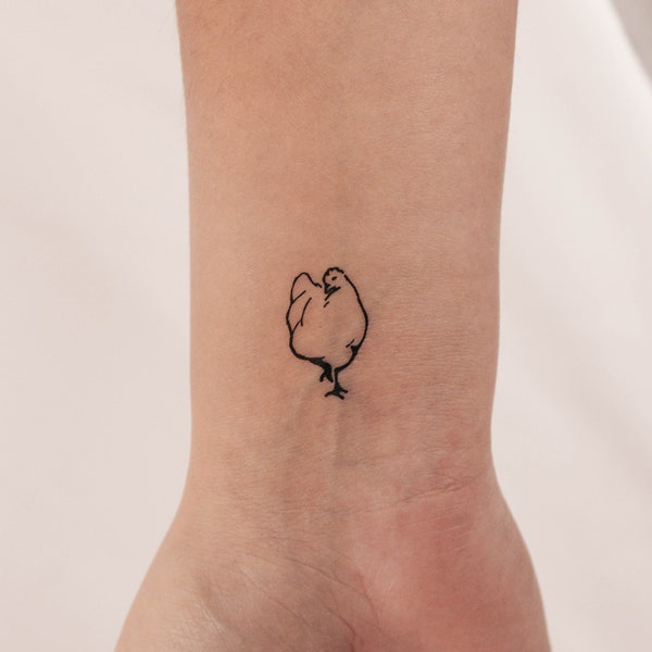 Hen Temporary Tattoo (Set of 3)