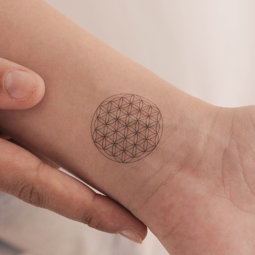 Flower of Life Temporary Tattoo (set of 3) - Etsy