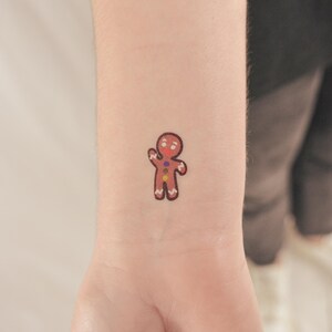 Gingerbread Temporary Tattoo (Set of 3)