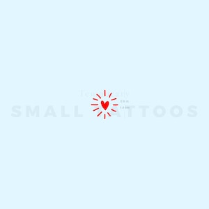 Tatouage temporaire coeur scintillant (Lot de 3)