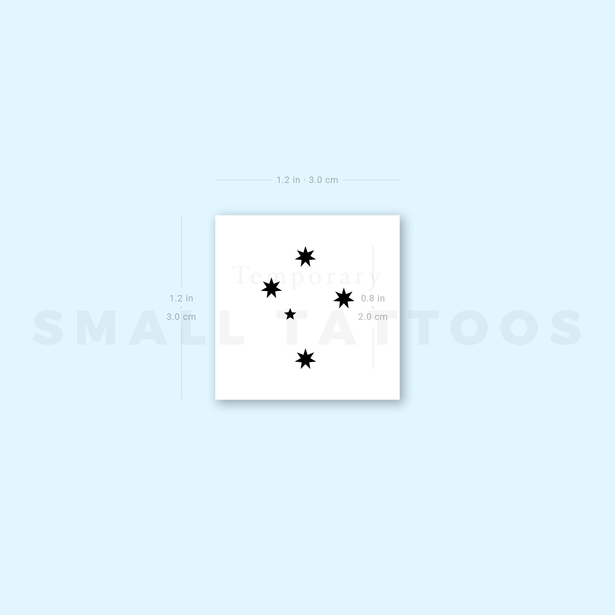 Tatuaje temporal de constelación Crux (juego de 3) - Etsy España, image size:2000x2000