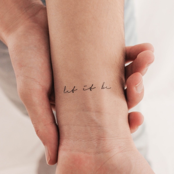 Let It Be Temporary Tattoo (Set of 3)